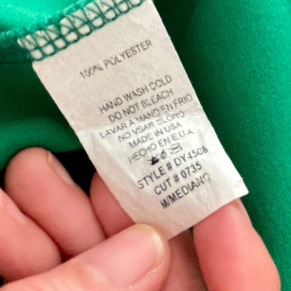 Ces Femme Kelly Green Dress Medium Style DY5408 Cut 0735 - Picture 9 of 9